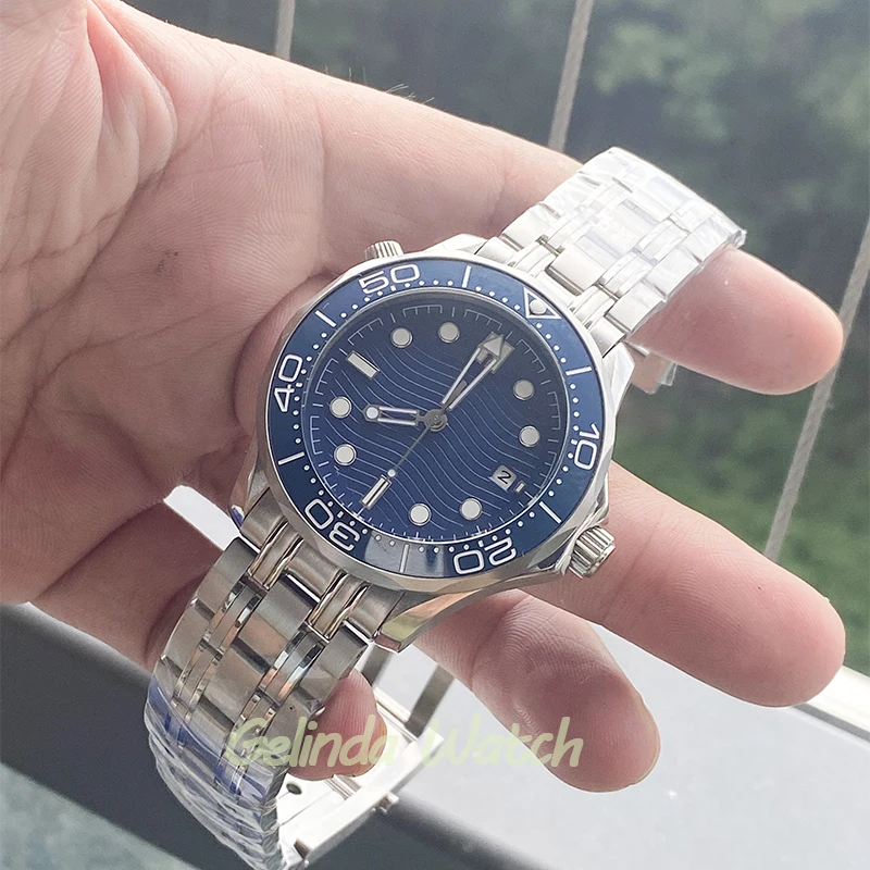 Роскошные 41 мм прозрачные односторонние керамические часы кольцо