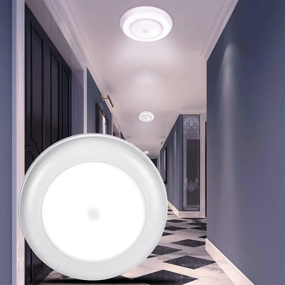 Luces LED de techo con Sensor de movimiento inteligente, luz nocturna, modernas y ultrafinas, con batería inalámbrica, para sala de estar
