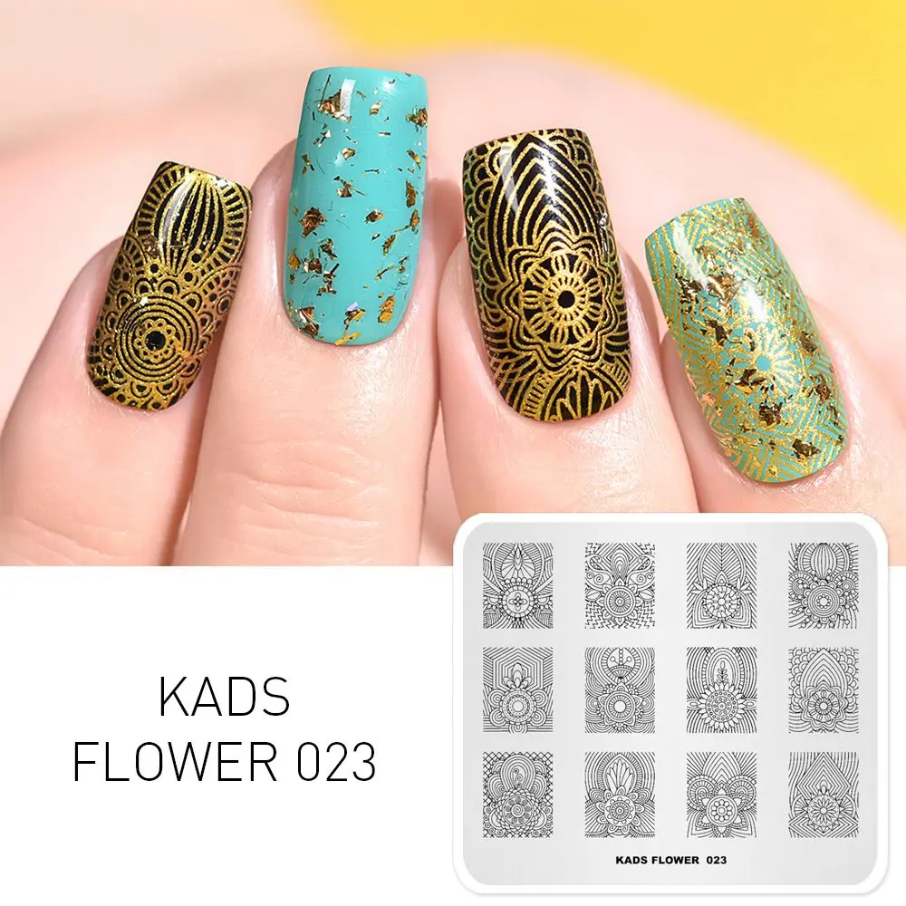Flower 023 KADS, Новое поступление, 15 вариантов дизайна, цветочный дизайн ногтей, штамп, штамповка, изображение для украшения ногтей, штамп, сделай сам, изображение, штамп для дизайна ногтей - Цвет: Flower 023