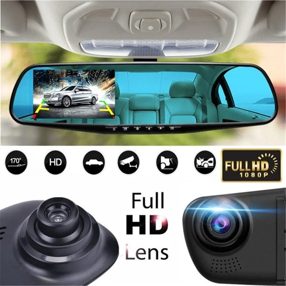 Leadfan синее зеркало 1080P HD 170 градусов регистратор вождения Автомобильный