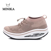 womens sneakers platform toning wedge light weight zapatillas sports shoes for woman breathable slimming fitness swing shoes