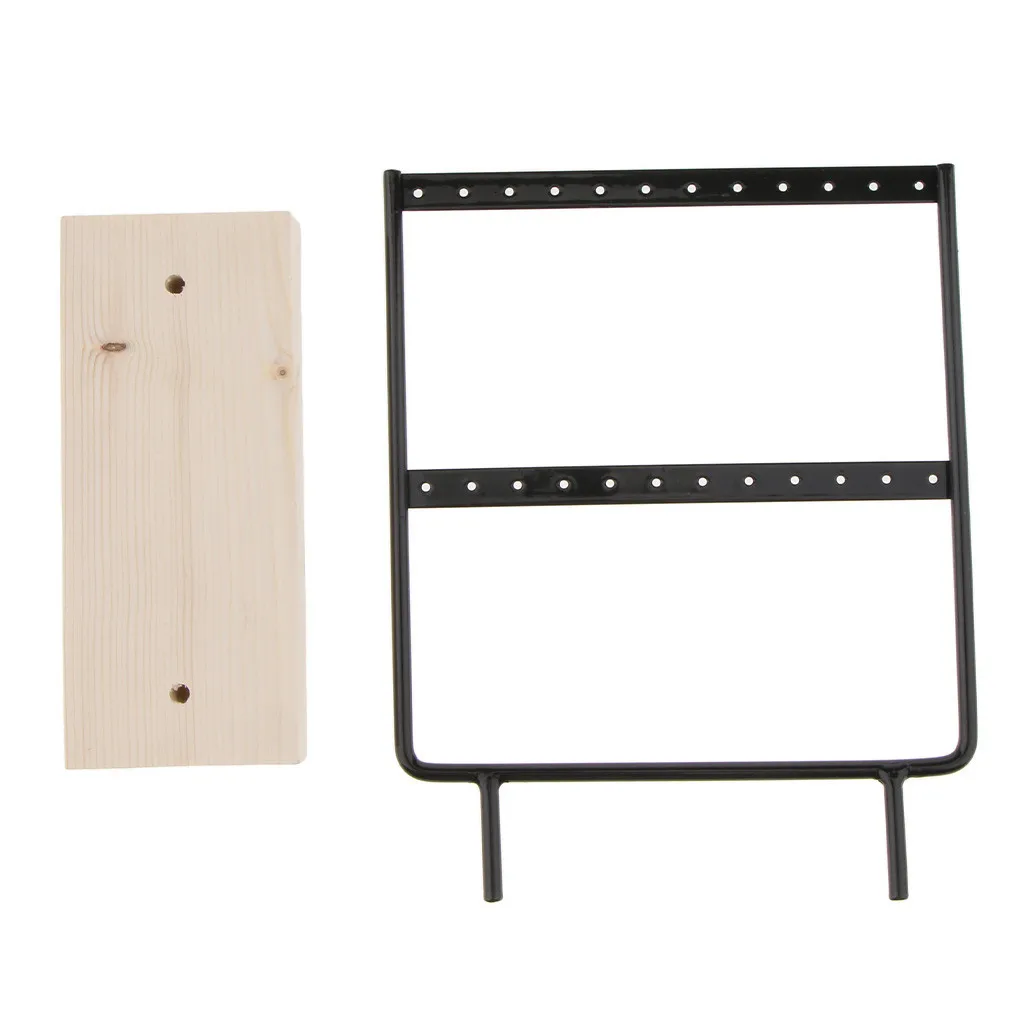 

New Steel Stand For Earrings Pendants Bracelets Jewelry Display Stud Earrings Holder Jewelry Rack 24 Hole Jewelry Display Stand