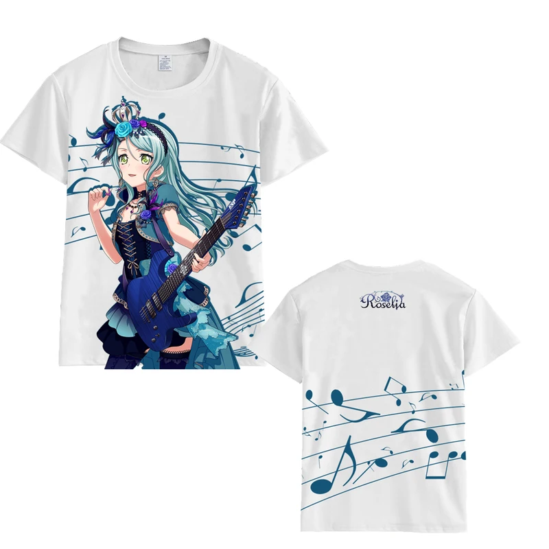 Аниме Банг сон! Hikawa Sayo Minato Yukina Imai Lisa Udagawa Ako футболка для костюмированной вечеринки