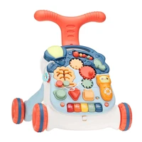 2 in 1 baby walker sit to stand activity toy for toddler kids multifunction walking learning machine piano music games toys