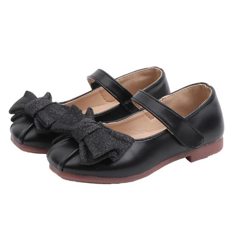 

Girls' Leather Shoes Soft Sole All-match Bow-knot Shallow Shoes Princess Breathable Kids Ballet Shoe