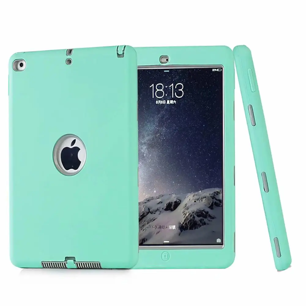 For IPAD 5TH GREEN Противоударный жесткий Гибридный чехол падение защитный кожух для Apple iPad Air 1/2, 9,7, 6th/5th Gen - Цвет: For IPAD 5TH GREEN