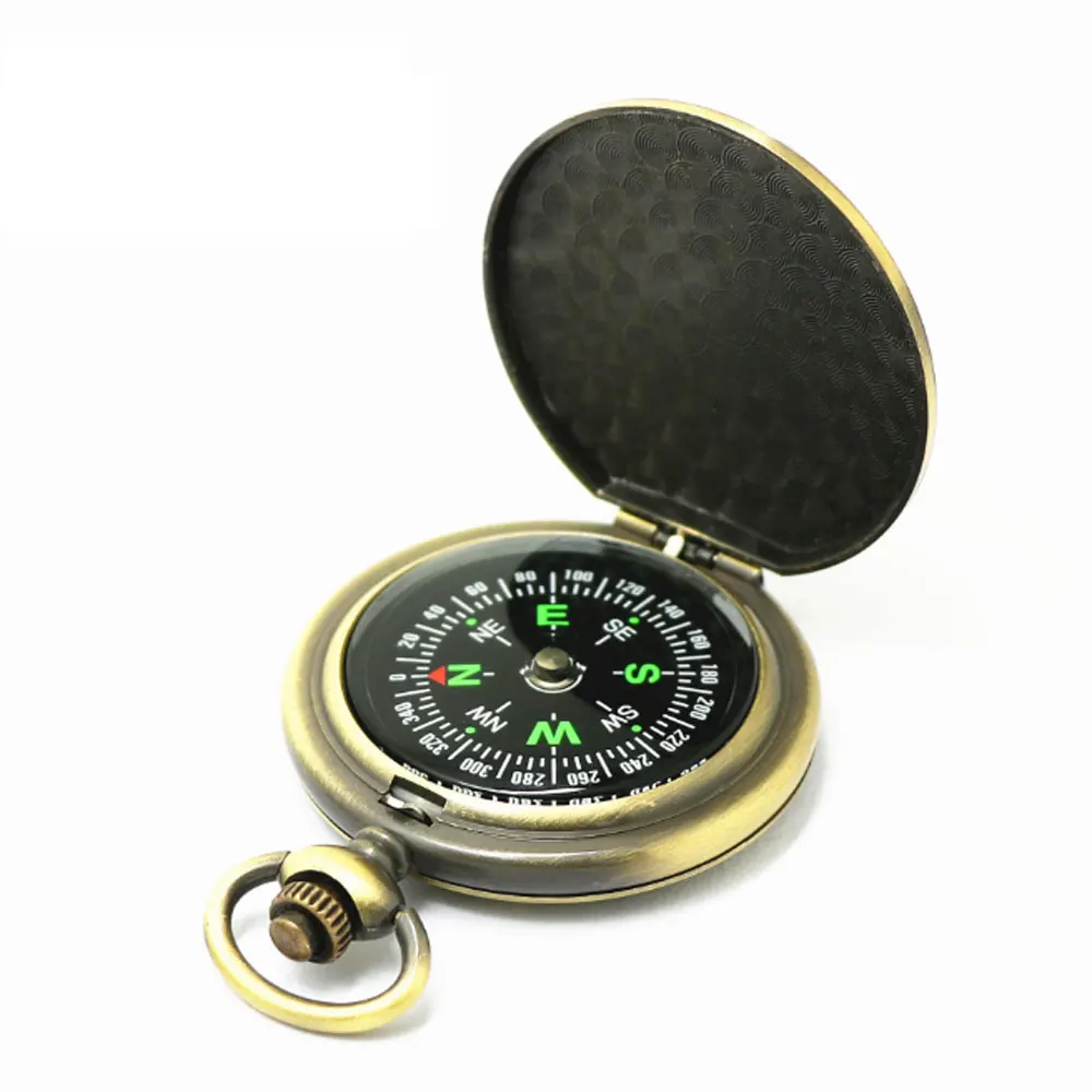 compass Ретро карманные часы компас раскладушка Туристический навигатор принадлежности для кемпинга военный туристический инвентарь Измерительная Линейка Инструмент - Цвет: compass