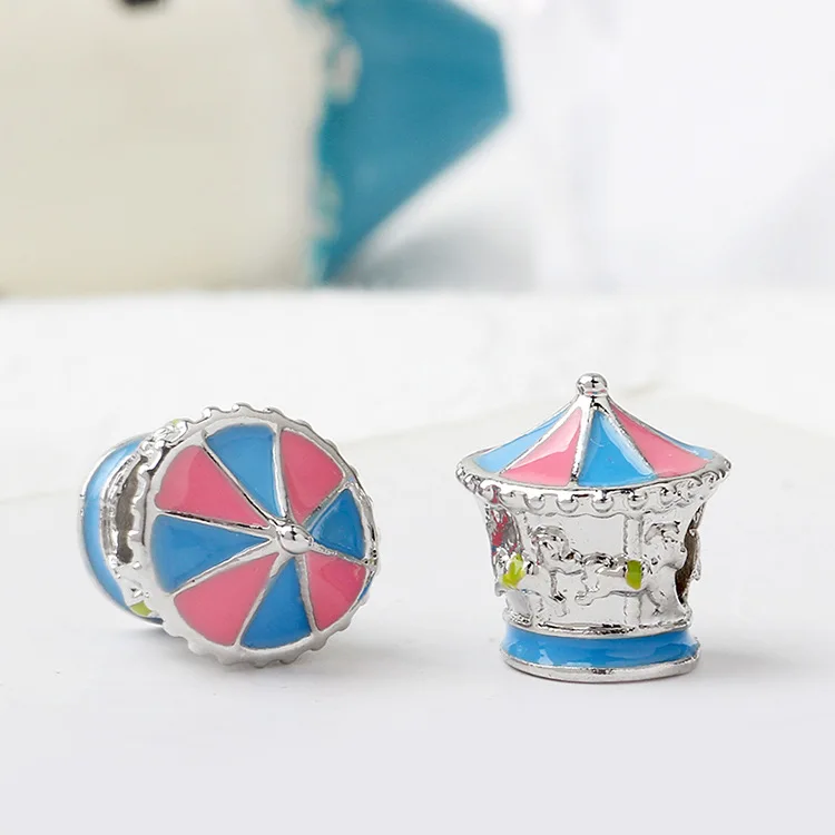 Европейские DIY лошадь карусель эмалированные подвески бусины подходят для