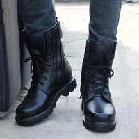 steel toe military boots microfiber leather work shoes men motorcycle riding hunting shoes desert botas hombre safety shoes
