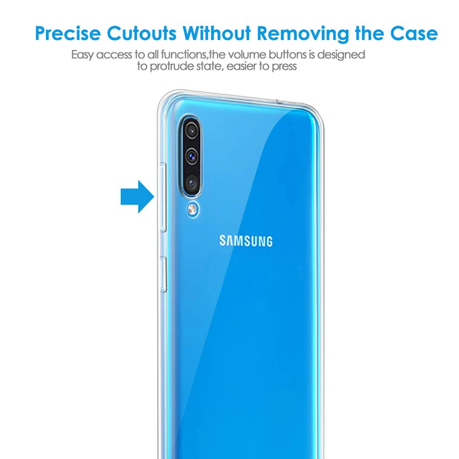 Прозрачный мягкий ТПУ чехол для Samsung Galaxy A50 A30 A40 A70 телефона силиконовый M30 M20