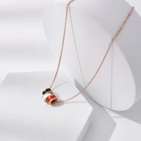 xiaoboacc rose gold womens neck chain choker necklaces 2021 new fashion titanium stell necklace