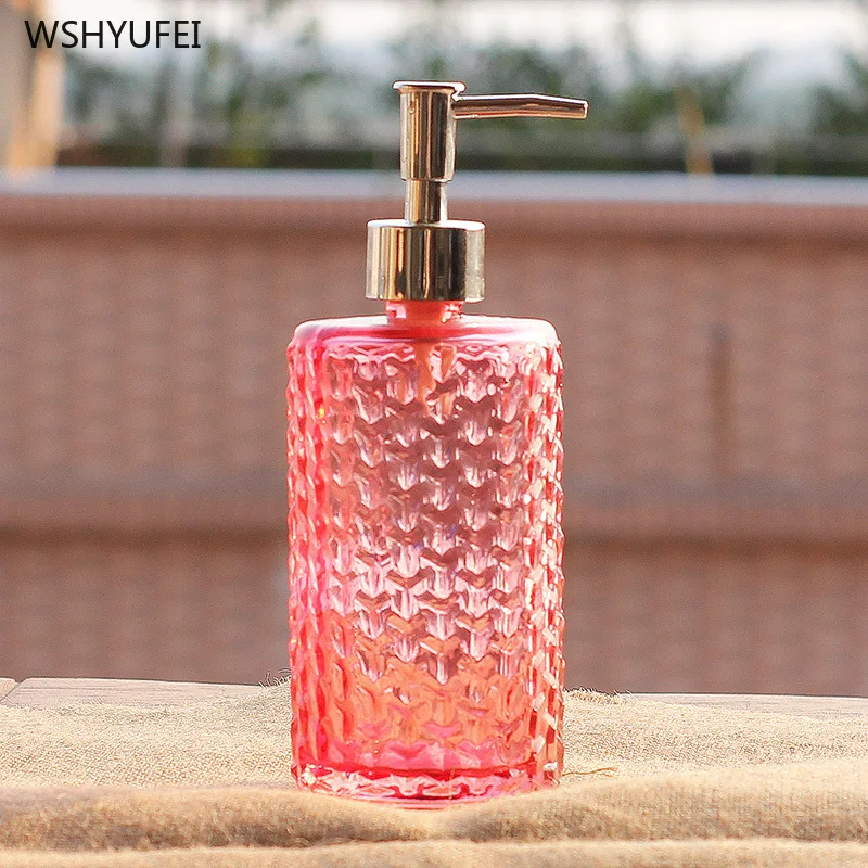 

Bathroom Accessories glass Lotion Essence Gel bottle Liquid Soap Dispenser for Kitchen Bathroom Home shampoo bottle 430ml