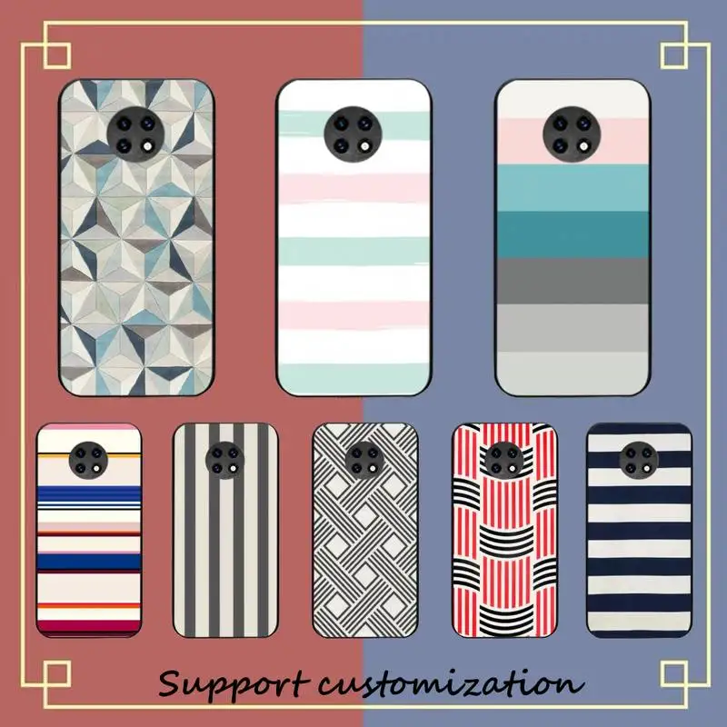 

Simple retro striped plaid Phone Case For Xiaomi Redmi Note 8A 7 5 Note 8pro 8T 9Pro Coque for note 6pro
