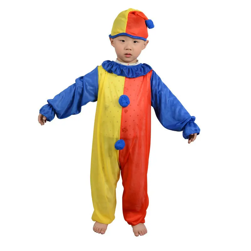 Бесплатная доставка костюм на Хэллоуин для детей клоуна мальчиков и девочек