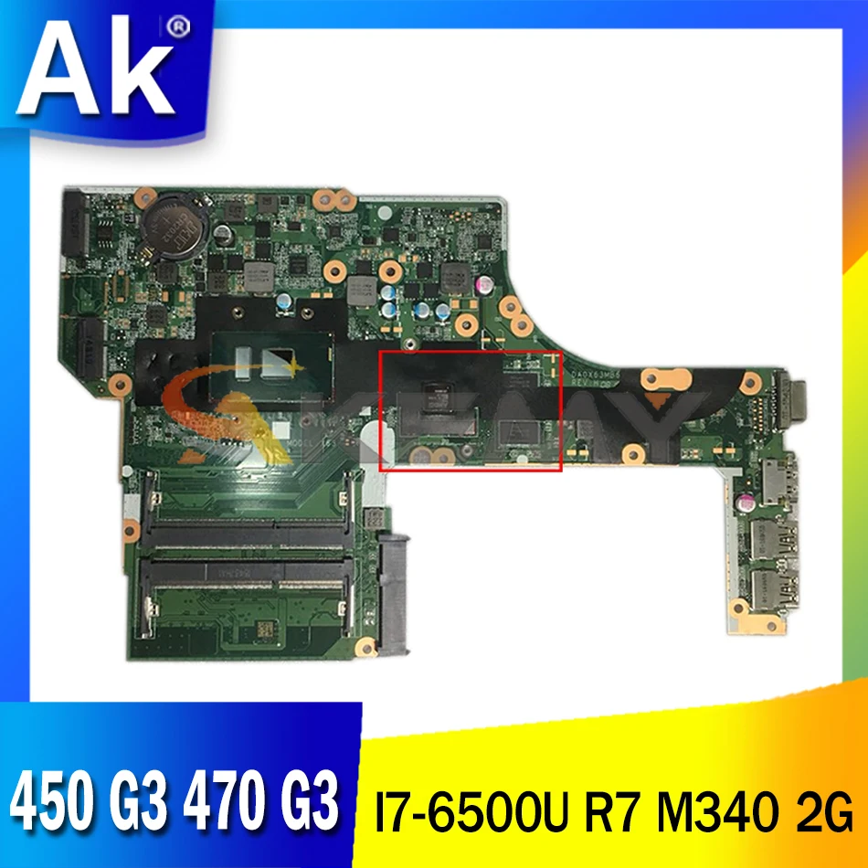 

Akemy For DA0X63MB6H1 CPU. I7.6500U R7 M340 2G GPU Hp ProBook 450 G3 470 G3 Notebook Laptop Motherboard Test Ok Fast Ship