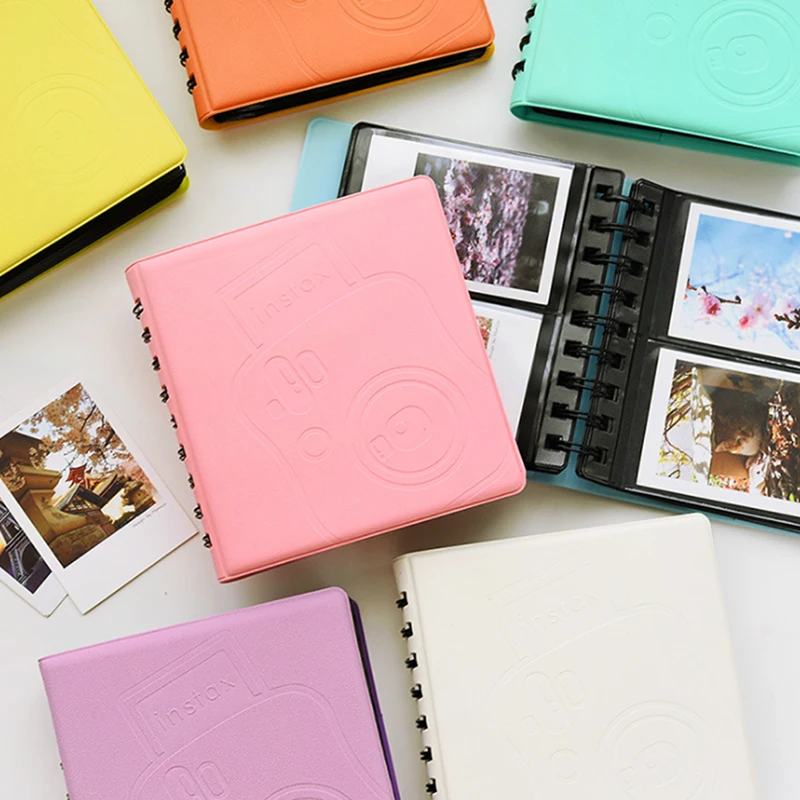 

Universal Photo Album Mini Instant Coil Album Picture Case For Fujifilm Instax Film 7s 8 MINI Series Photo Paper Bag 64 Pockets
