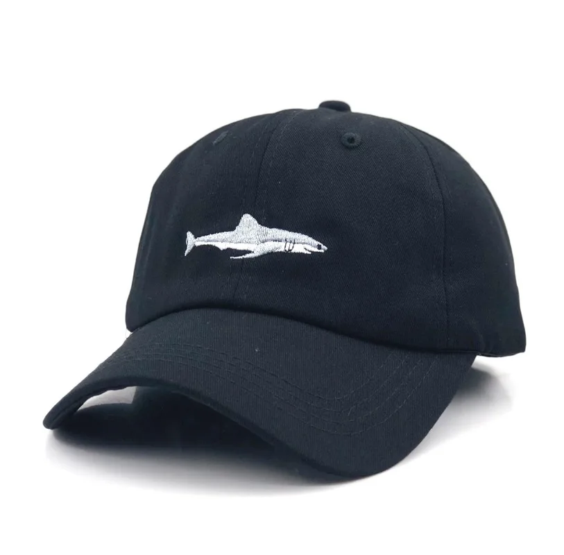 

Which In Shower Stitched Shark Snapback Man Cap Baseball Cap Hip Hop Embroidery Curved Strapback Dad Hat Summer Fish Sun Hat Cap