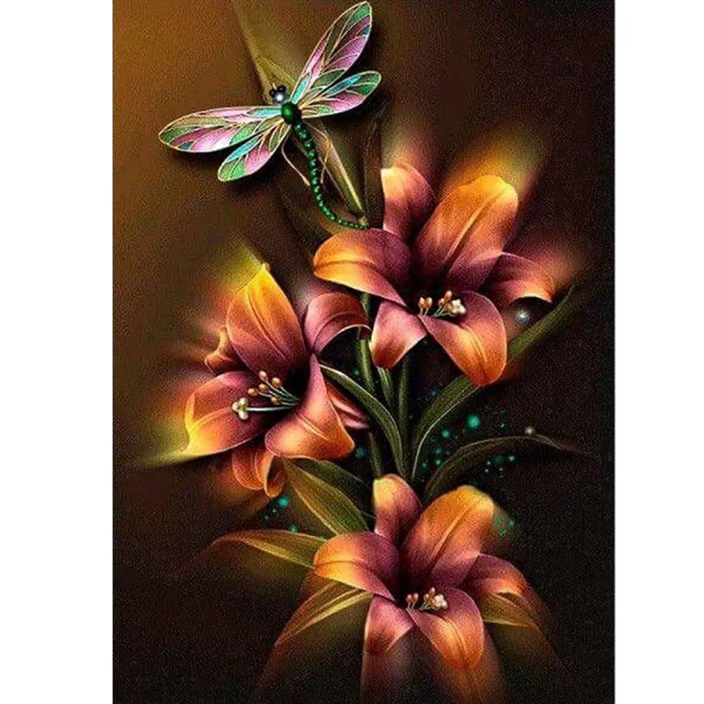 Набор для ручной вышивки со стрекозой изображения страз круглые камни мозаика