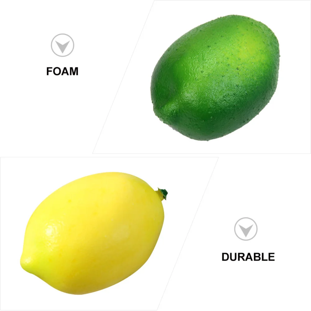 

12Pcs Simulation Lemon Models Artificial Lemon Decoration Photography Props