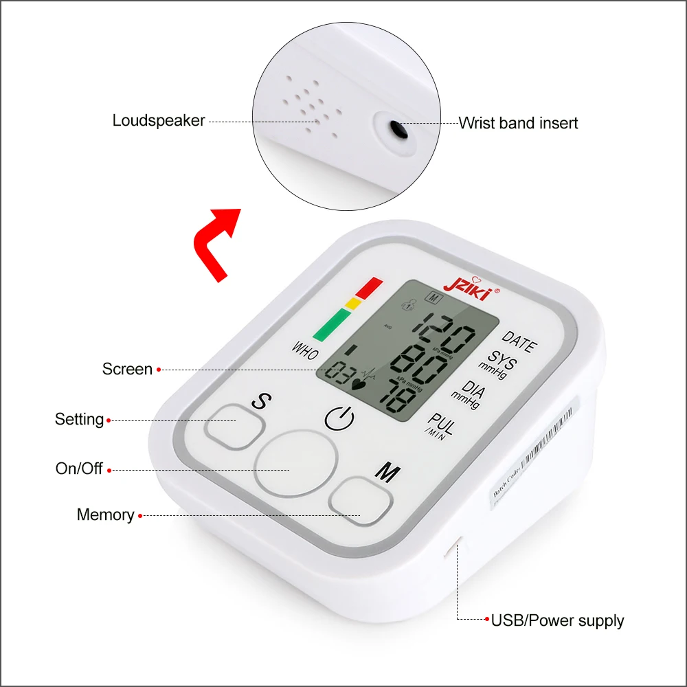 RZ крови Давление s Автоматический цифровой прибор для измерения верхнего Монитор
