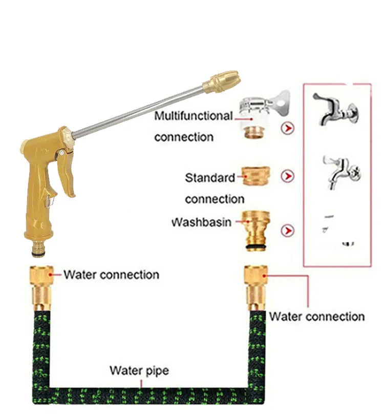Горячая Распродажа шланг для сада металлический распылитель высокого давления