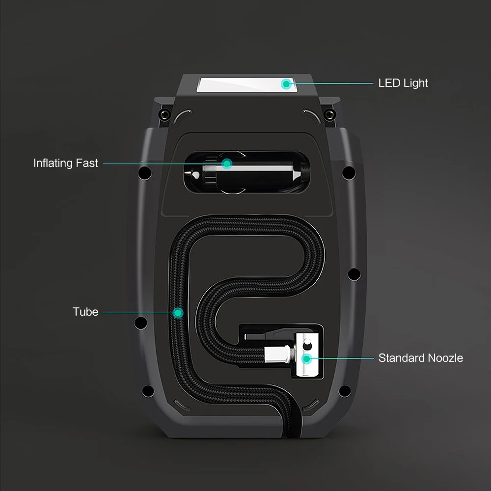 Воздушный компрессор Fineed воздушный насос 12 В автомобильный для шин 150psi 35 л/мин