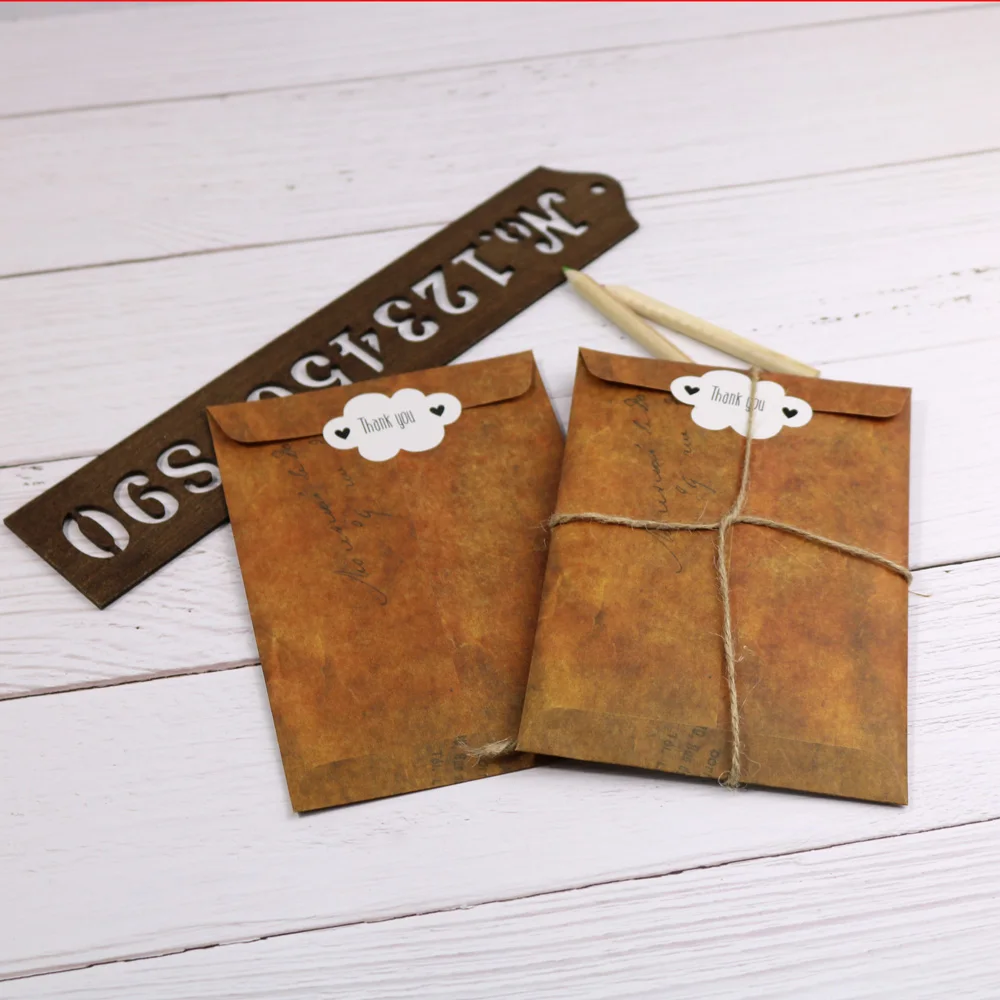 

Конверты из крафт-бумаги, винтажные, 5 комплектов