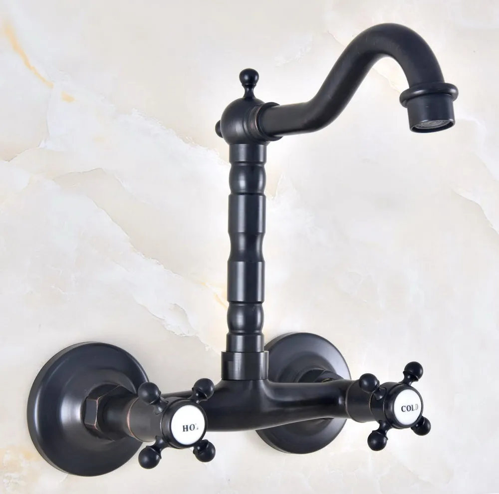 Латунный Смеситель для раковины в ванной и кухне с черной масляной резинкой