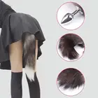 Анальная пробка с лисьим хвостом, металлическая деталь, игры для взрослых, секс-товары, парные игрушки для женщин, мужские аксессуары, без вибратора