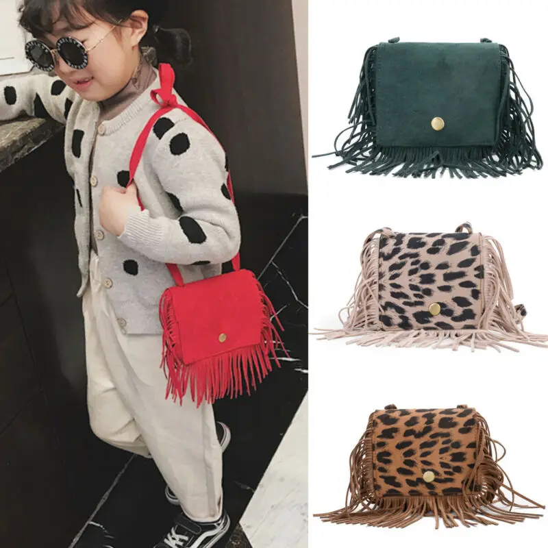 

Tassel Messenger Bags Kid Girls Small Bag Handbag Coin Purse Children Shoulder Bag
