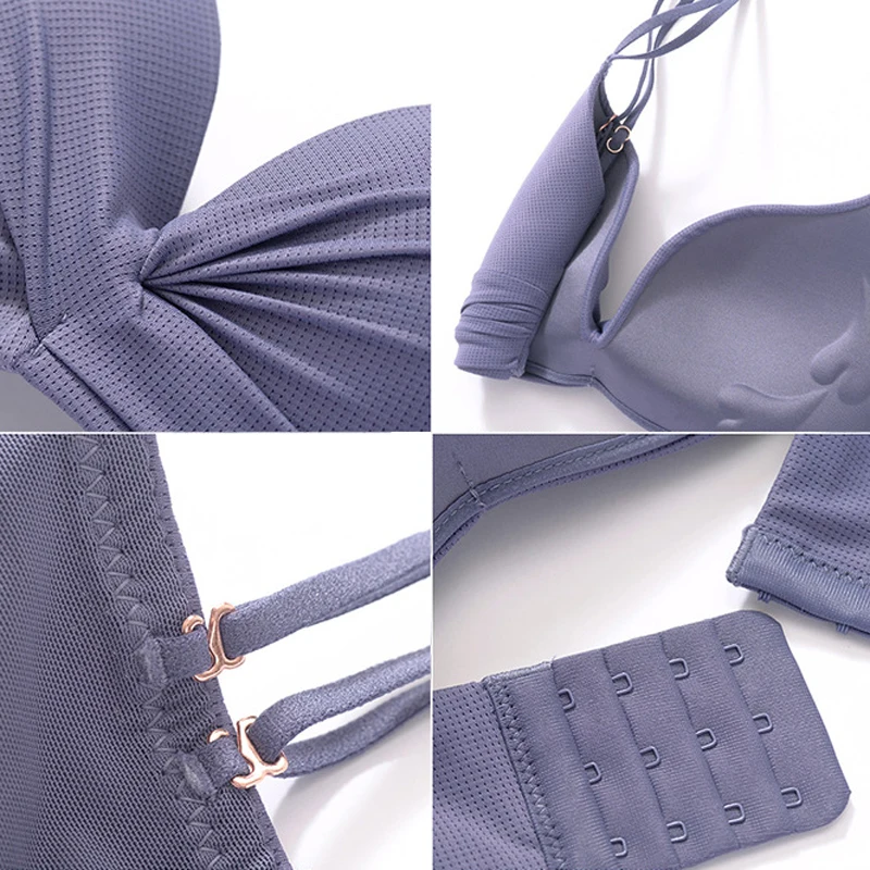 Комплект женского нижнего белья из бюстгальтера пуш-ап и хлопковых трусов |