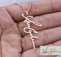 sherman customized signature handwriting name necklace womens vertical name pendant stainless steel personalized gift chain