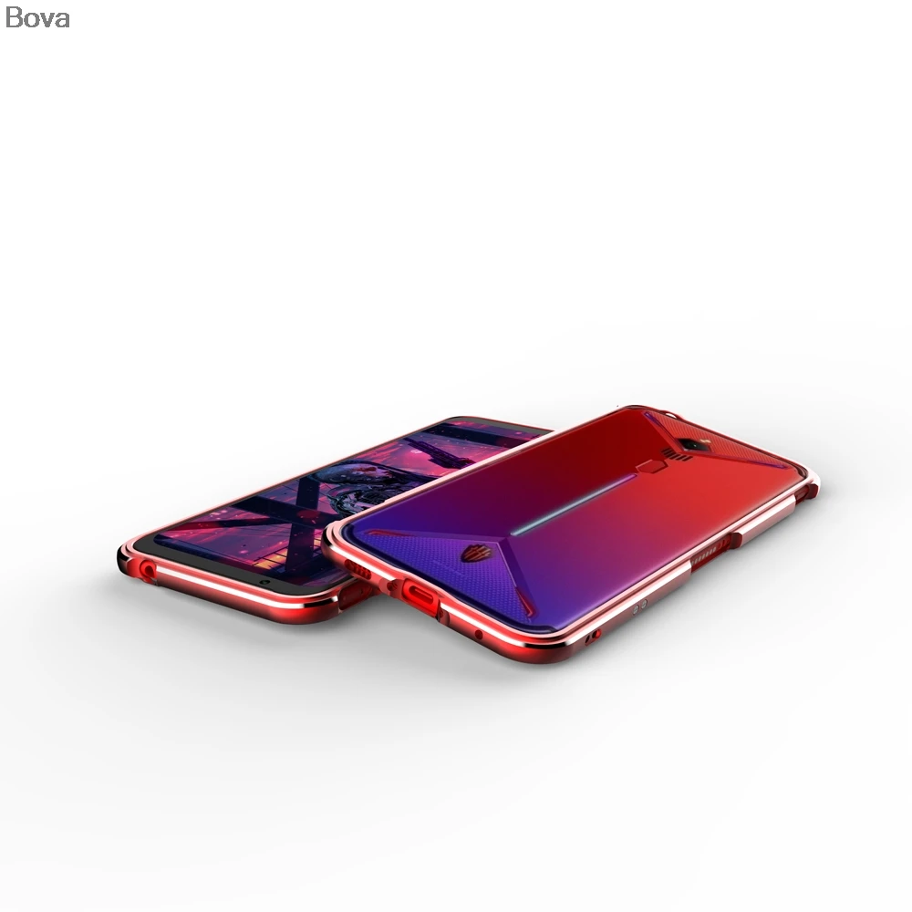 Чехол для Nubia Red Magic 3 Роскошный ультра тонкий алюминиевый бампер для zte Nubia Red Magic 3+ 2 пленки(1 передняя+ 1 задняя