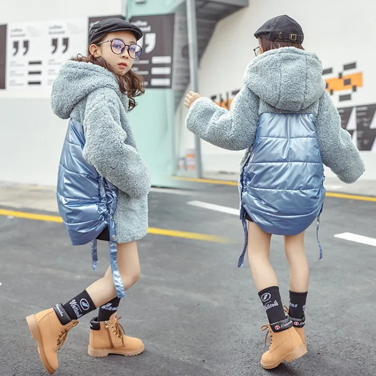 2019 Новое поступление модное зимнее хлопковое теплое пальто для девочек детская