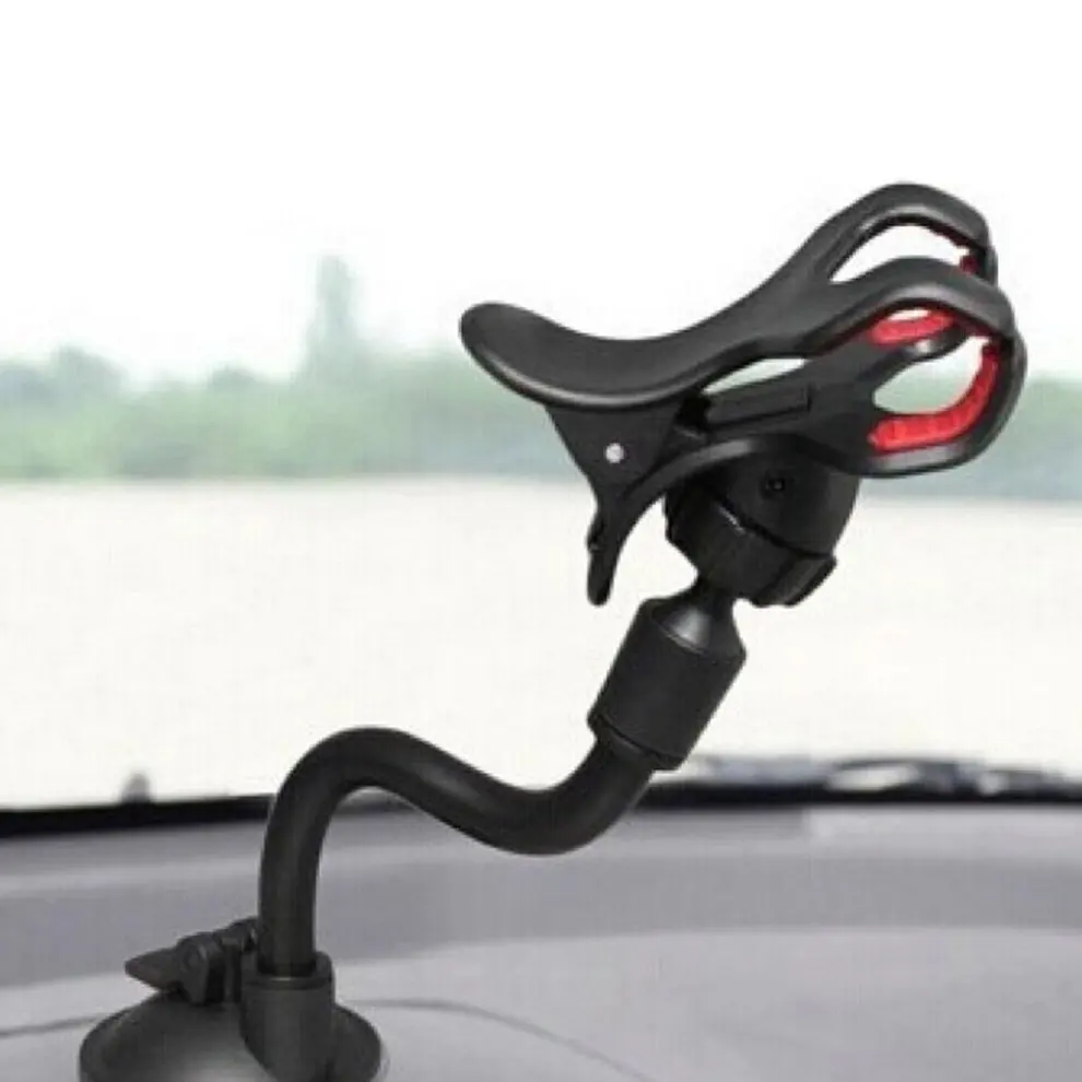 

Suction Cup Car Phone Holder Double Collet Multi-function Navigation Mobile Phone Seat Lazy Bracket