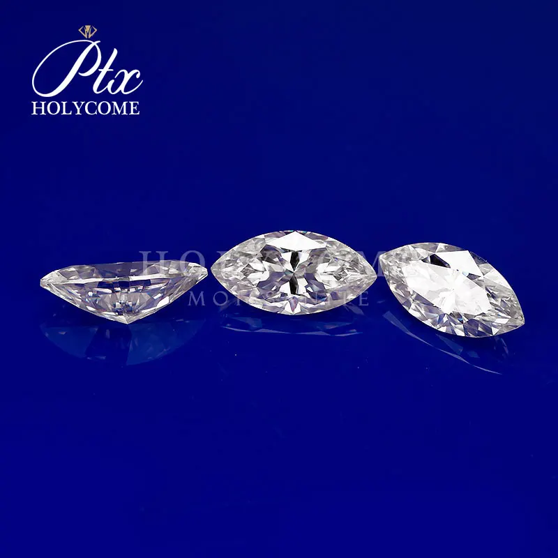 Marquise cut 1ct 5х10 мм белый цвет moissanite бриллиантовые драгоценные камни кольца рамки с