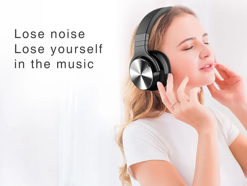 Беспроводная гарнитура с активным шумоподавлением Bluetooth наушники над ухом Стерео гарнитура с микрофоном громкой связи HIFI Бас Звук