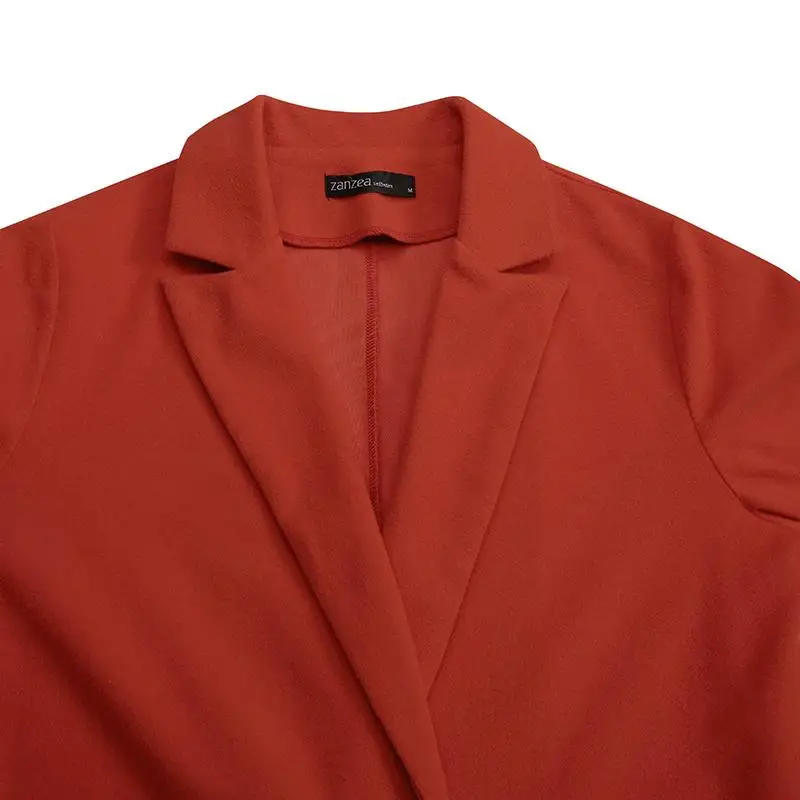 

Fashion Wool Blend Coats Women's Jackets ZANZEA 2021 Casual Long Sleeve Outwears Female Double Breasted Overcoats Plus Size 5XL