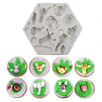 new animal shaped silicone molds fondant cutter cake cookie molds diy biscuit cupcake moulds kitchen baking decoration tools hot
