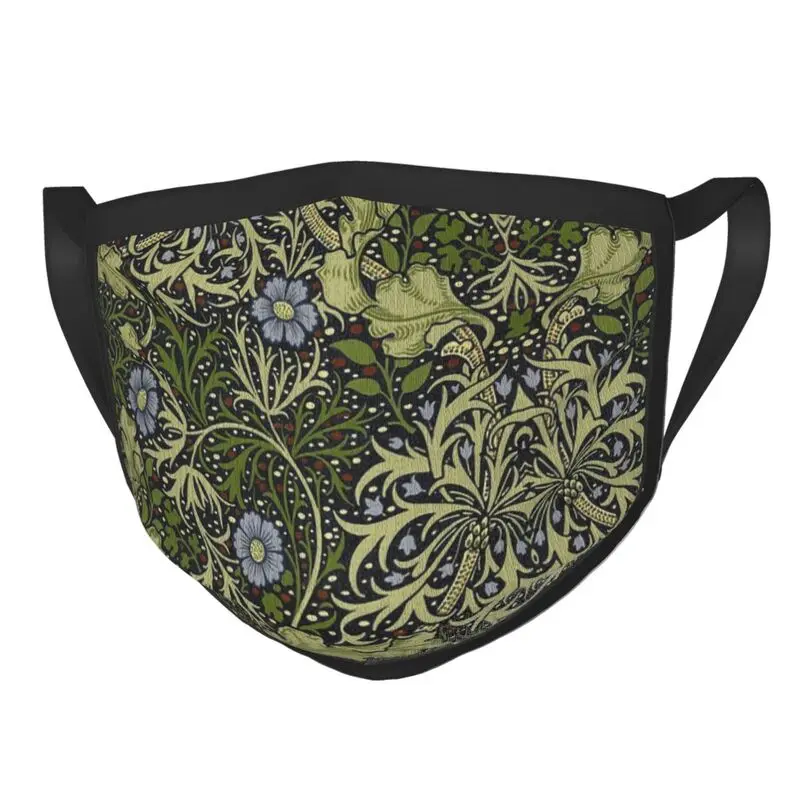 

William Morris Seaweed Mask Non-Disposable Adult Textile Pattern Mouth Face Mask Anti Dust Protection Respirator Mouth-Muffle