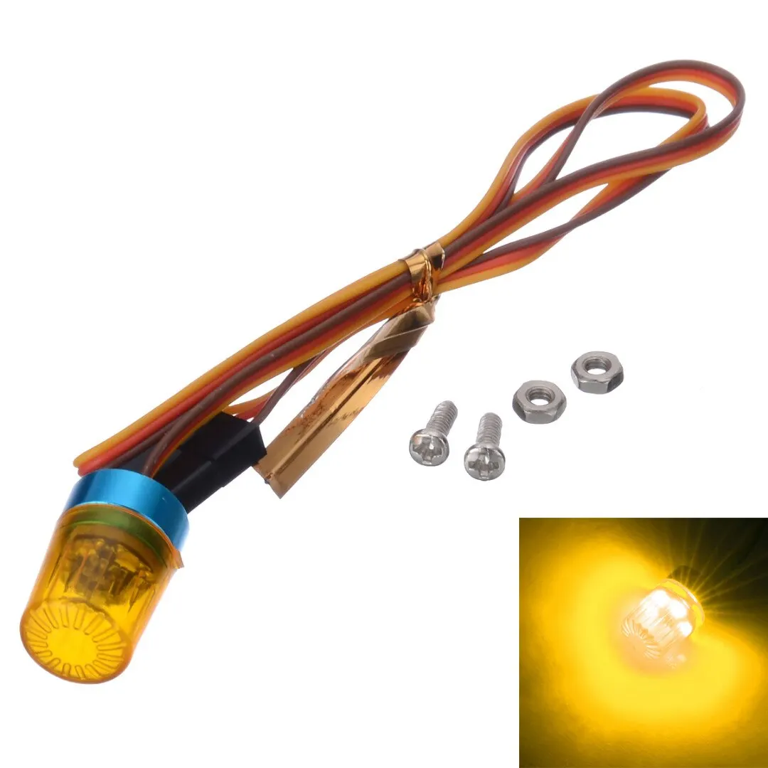 1pcs 4V-6V Ultra Bright Blue Red Orange LED Lights Flashing Rotating Light Spare Part For RC Car Accerssory | Игрушки и хобби