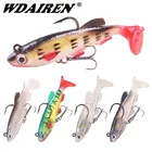 Рыболовная приманка, 5 шт.лот, 7,8 см, 12 г, силиконовая искусственная приманка с тройным крючком