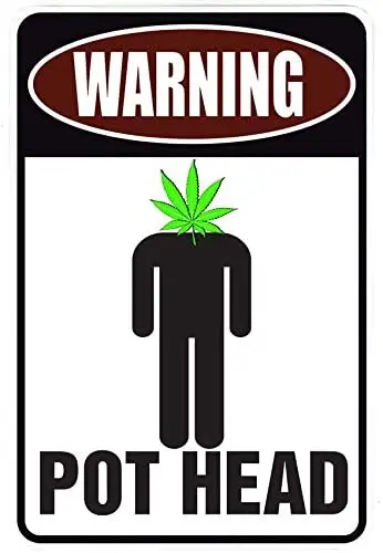 Предупреждение Забавный металлический знак для головы горшка вашего гаража