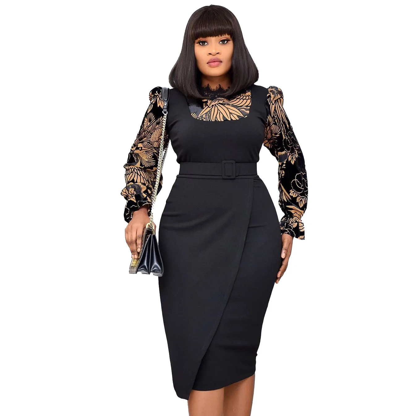 

Spring Autumn African Dresses For Women Clothes Africa Dress Print Dashiki Ladies Clothing Ankara Plus Size Africa Women Dress