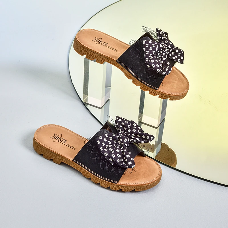 

DUSTO 2021 New summer leisure fashion fairy low square heel butterfly dew toe Sandal