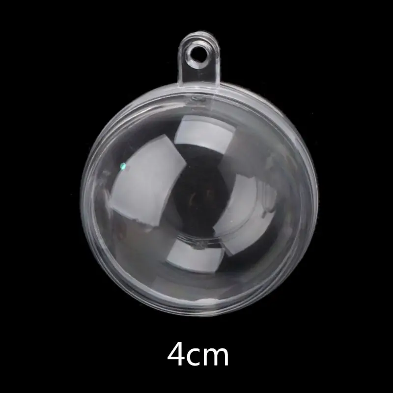 

69HB Clear Plastic Acrylic Bath Bomb Mold Shells Molding Ball Ornaments DIY Crafts