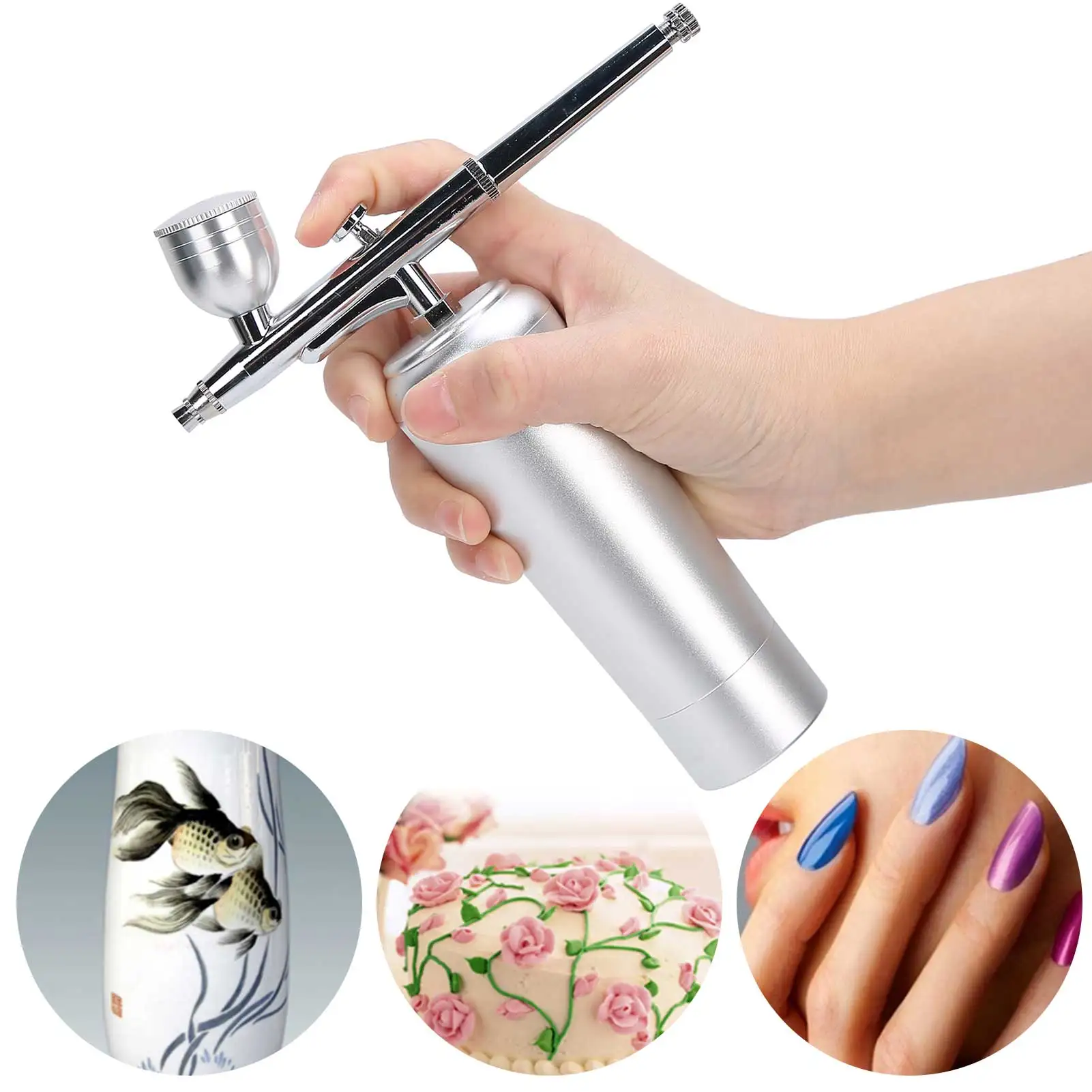 

Handheld Airbrush Kit Portable Cosmetic Nozzle Spray Gun Rechargeable Makeup Tool