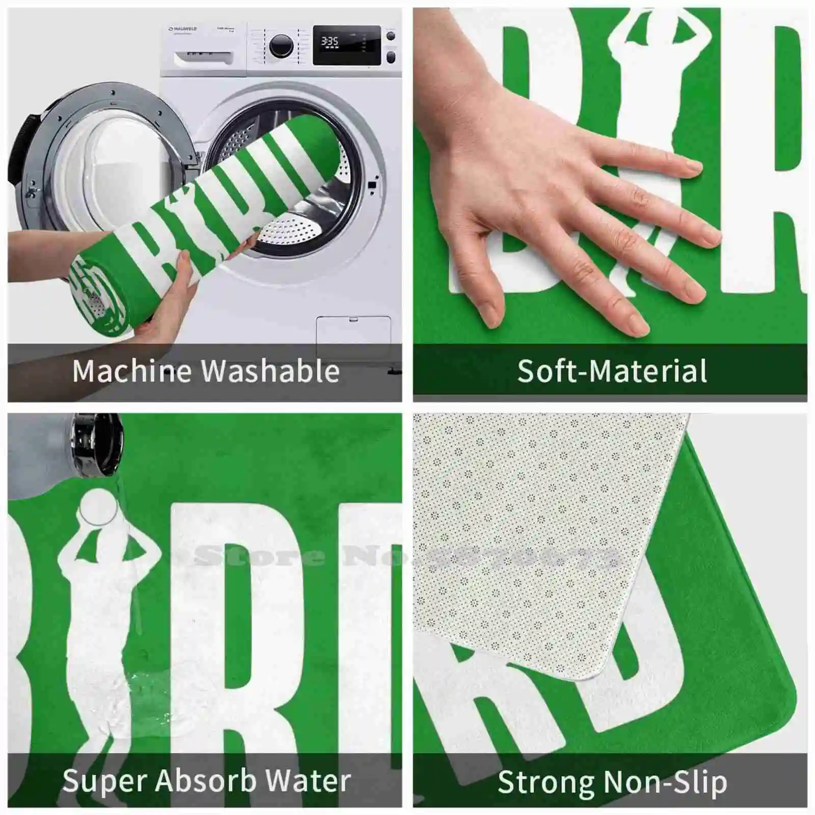 Мягкий ковер с рисунком птиц и белых цветов домашний Коврик для двери яркий Ларри