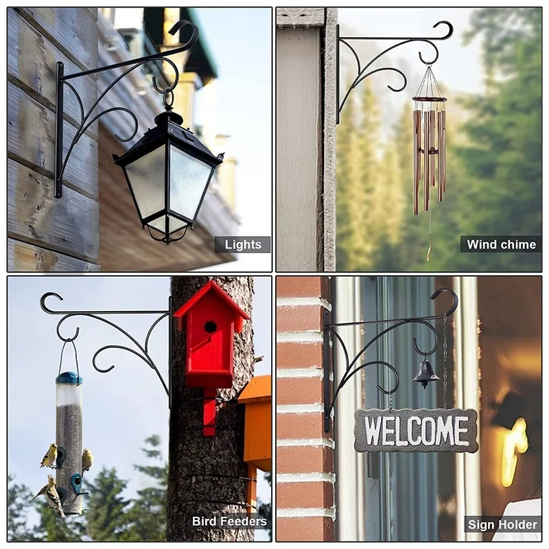 

Plant Hangers Outdoor 2 Pack - Plant Hanger Brackets Bird Feeder Hangers Plant Hangers for Hanging Baskets, Wind Chimes