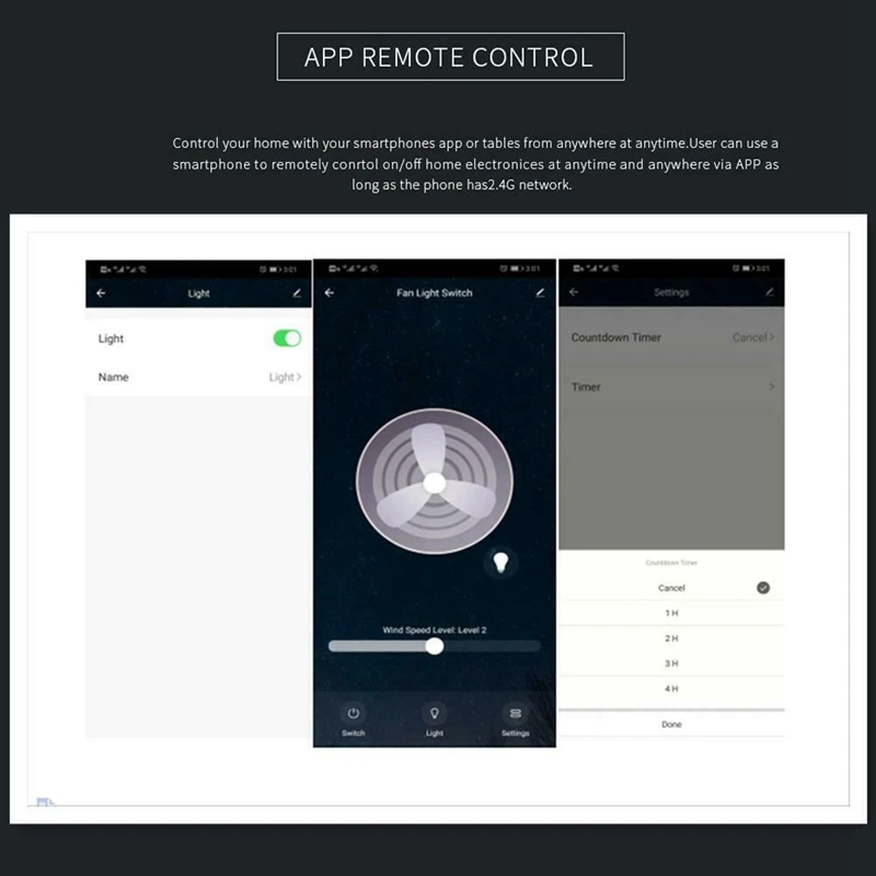 WiFi умный переключатель для потолочного вентилятора светильник лампа Smart Life/Tuya APP